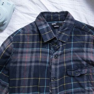 Grunge Boyfriend || Plaid Flannel Shirt || Small